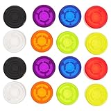 ULTECHNOVO Multifarbige Kunststoff Fußschalterkappen 16 Stück für Gitarreneffektpedale Kompakte Pedalaufsätze mit Anti Rutsch Funktion für Multieffektgeräte und Bühnenmusik