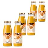 Golden Drink Bio | 6 Saft-Shots mit Kurkuma, Ingwer, Hagebuttenpulver, Fruchtsaftpüree und ausgewählten ayurvedischen Kräuter | 6 x 250ml Flaschen | vom Achterhof