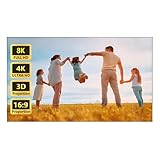 Graue Rahmenleinwand mit Rahmen 60/80 Zoll, Wandmontage Projektionsleinwand 2,5 Gain, 16:9 4K 8K 3D Beamer Leinwand for Zuhause(72in 16:9)