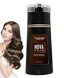 Nova Hair Dye Shampoo, Haar Shampoo Dye Nova Hair Instant Dye Shampoo Für Männer Und Frauen, Mildes Natürliches Haarfärbeshampoo, Nova Hair Color Shampoo Haarpflege Für Haar Und Kopfhaut, 200 Ml