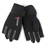 Musto 2018 Essential Segelhandschuh Sailing Short Finger Gloves Black AUGL003 Size - - Large,schwarz,L