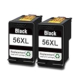 ZHANGAIQINYG 56 57 Tintenpatronen-Nachfüllung, kompatibel mit HP Deskjet, Photosmart Digitalkopierer und Officejet.(HP56XL 2bk)