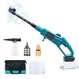 Akku Hochdruckreiniger für Bosch 18V GBA (Kein Akku), mit 6-in-1 Multi-Sprühdüse,18V Mobiler Hochdruckreiniger,45 Bar mit 5M Schlauch,Schaumkrug,für Auto Waschen Teppichreinigen Bewässern