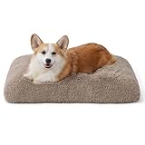 BEDSURE Flauschiges Hundebett mittelgroße Hunde - 74x53x8 cm Hundebett waschbar, rutschfeste Unterseite,Kamel