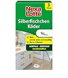 Nexa Lotte Silberfischchen-Köder, Hochwirksame Leimfalle zur Bekämpfung von Silberfischchen in allen Räumen, 3 Fallen, 1.2 x 7.5 x 13.6 cm, Blau