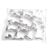 Forstkeksform – Cartoon-Tiermesser, 12-teiliges Set | Enthält Löwe, Koala, Elefantenformen, ideales Backwerkzeug für lustige Leckereien,