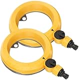 FANHAO 2 Stück Rasensprenger mit Ringsockel, Automatische Garten Sprinkler für Kleine bis Mittelgroße Flächen, 360 Grad Runde Rasensprinkler mit Sanftem Wasserfluss für Rasen, Gartenbewässerung