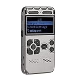 Yinhing 3,7 V 8G Digitaler Diktiergerät, MP3-Player mit Super-Rauschunterdrückung, Passwortschutz und Stereo-Surround für die Podcast-Aufzeichnung von Vorlesungsinterviews