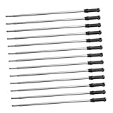 LAPYAPPE 50Stücke Kugelschreiberminen Schwarze Metallminen für Kugelschreiber Mittlere Spitze Austauschbare Nachfüllungen Kompatibel mit Meisten Metall Kugelschreibern