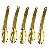 Anneome 5 Stück Teiliges Kosmetikspatel Zinklegierung Goldfarbene Gesichtscreme Augencreme spatel Ergonomisch Geformt für Gleichmäßiges Auftragen von und Cremes und Langlebig