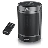 Brandson - Heizlüfter mit Fernbedienung - ECO Modus für energiesparenden Betrieb – Oszillation 50° - 2 Heizstufen - Überhitzungs- und Umkippschutz