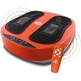 VibroLegs - Massage Gerät mit Vibration - Vibrationsplatte für vitalisierte und entspannte Beine und Füße - Fußmassage auf Knopfdruck mit 2 Programmoptionen - Orange