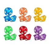 FIMWOLZ 18 Stück Acryl Polyedrische Würfel Set, D10 Würfel Dice Spielwürfel für DND/RPG/MTG Tischspiele Brettspiel Kartenspiel Rollenspiele