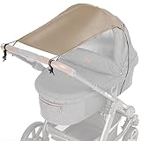 Zamboo Universal Sonnensegel - verstellbarer Kinderwagen Sonnenschutz mit UV Schutz 50 - flexibles Sonnenverdeck für Babywanne - Beige