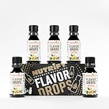 NUTRIFY Flavor Drops 5x30ml, Zuckerfreie Flavour Drops ohne Kalorien, Aroma Tropfen zum Süßen von Lebensmitteln, Vegane Geschmackstropfen ohne Künstliche Farbstoffe, Vanille