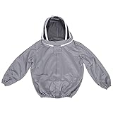 CHEOTIME Professioneller Bienenanzug für Männer und Frauen, Imkerjacke, Imkeranzug mit belüfteter Kapuze, Bienen-Outfit in mehreren Größen für Hinterhof und Bienenhalter (Gray)