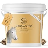 Annimally Senior Mineralfutter Pferde getreidefrei - Ergänzungs Pferdefutter für Senior Pferde mit Vitaminen, Mineralstoffen und Spurenelementen, wie Zink, Selen, Omega 3 & Jod (3 kg Eimer)