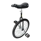 MYOYAY Einrad 20 Zoll Balance Training Höhenverstellbar Einrad für Kinder und Erwachsene, Unisex Einrad 20' mit Einradständer, Unicycle Fahrrad für Outdoor Sportarten, Schwarz