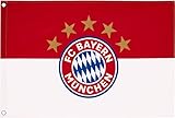 FC Bayern Fahne Originalware Flagge 100 x 150 cm Motiv LOGO + Ösen Service