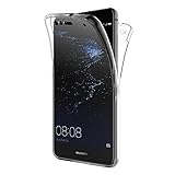 AICEK Huawei P10 Lite Hülle, 360° Full Body Transparent Silikon Schutzhülle für Huawei P10 Lite Case Crystal Clear Durchsichtige TPU Bumper P10 Lite Handyhülle (5,2 Zoll)