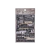 Retro PET Planer Aufkleber Einzigartige Buchstaben Designs für Scrapbooking und Journaling Dekoration