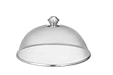 HENDI Netz Lebensmittelabdeckung, zum Schutz von Lebensmitteln, schützt vor Fliegen, feine Masche, Fliegenhaube, Netzabdeckung, Teller abdeckung, ø305x(H)170mm, Edelstahl