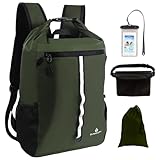 Sunnylon Wasserdichte Tasche schwimmen,20L Dry bag mit Handyhuelle,Wasserdichter Tasche Beutel Seesack,IPX8 Wasserfester rucksack Rolltop für,Motorrad,Strand outdoor wassersport camping