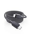 Anker 240W USB-C auf USB-C Kabel(1,8 m), Schnellladekabel, Kompatibel mit iPhone 15, MacBook Pro 2020, iPad Pro 2020, iPad Air 4, Samsung Galaxy S23+/S23 Ultra, Pixel (Geflochten, USB 2.0)