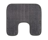 Gözze - Rutschfester Weicher Toilettenteppich in U-Form, 100% Polyester, 50 x 45 cm - Anthrazit