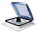 Hlieeosfcn RV Dachventilator 12V,Wohnmobildach Abluftventilator Lüfter,mit 10 Gänge einstellbare Windgeschwindigkeit,Regensensor, für Wohnmobil 40 * 40 cm, mit Remote