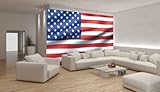 Fototapete Tapete ForWall Flagge USA AF485 P4 (254cm x 184cm) Photo Wallpaper Mural