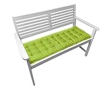Brandsseller Bankauflage 140x40x4 cm – Sitzkissen für Gartenbank & Essbank – wasserabweisend, pflegeleicht & weich gepolstert für drinnen & draußen - Hellgrün