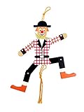 Rudolphs Schatzkiste Holzspielzeug Hampelmann Clown bunt Höhe=26,5cm NEU Spielfigur Hampelfigur Holzfigur Holzspielzeug Holzgestaltung Kreativ Spielsortiment Spiele Holz Seiffen Erzgebirge Sp