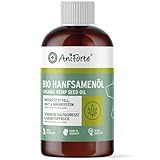 AniForte kaltgepresstes Bio Hanfsamenöl für Hunde & Katzen 500 ml - 100% reines Barf Öl als Zusatz, Premium Hanfsamenöl, Naturprodukt ohne Zusätze, Recyclebare Verpackung