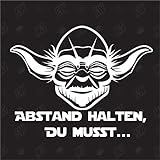 Abstand halten, du musst - Star Sticker, Joda Wars, Autoaufkleber