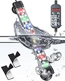 Pawfly 20 cm Aquarium Beleuchtung LED Beleuchtung mit vollem Spektrum Brillant Weiß Blau Rot Grün Lichter LEDs mit D/N Modus Effekte Timer und einstellbare Helligkeit für Süßwasser Aquarien