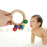 SUNGOOYUE Hölzerne Baby -Safe Rasseln Erfassen Spielzeugkind Frühes Bildungsspielzeug (dritter Ring (Kreisförmig)