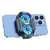 Mobilfunkkühler-Stummes Smartphone-Kühlerpad, 2-Fan-Ultra-dünner Rückenclip | Hochgeschwindigkeits-Wärme-Dissipationseinheit, ideal für Session Thermal Control Streaming Apps Mobiler Leistungss