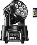 70W Mini Moving Head Wash DMX LED RGBW Lichteffekte 5 Steuerungsmodus DJ Disco Licht mit Fernbedienung 9/14 Kanal für Party Disco Ballsaal Stab Stadium Club