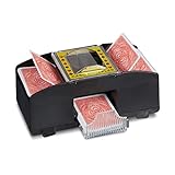 Relaxdays 10020520 - Automatischer Spielkartenmischer mit 2 Decks, für Standard-Spielkarten bis zu 9 x 6,5 cm, Schwarz