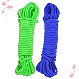 2 Stück Springseil für Schule Gummiband Hüpfspiel für Draußen Grün Elastische Bänder für Sport und Fitness