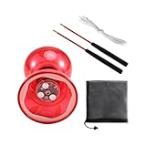 Fangxuee Diabolo Chinesische Yoyo -Set mit Farbenfrohen Lichtern 2 Sticks Schnur und Netzbeutel Diabolo Ältere Kinderspielzeuge