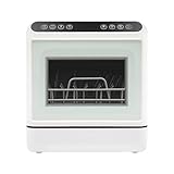 Tischgeschirrspüler 5 Programme, Spülmaschine klein mit 5L Wassertank, Mini Geschirrspüler, Touch Control, Warmlufttrocknung, Mini Spülmaschine Wasser sparen für Wohnungen, Wohnmobile, Küche