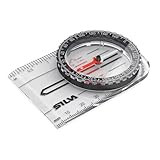 Silva Kompass Outdoor - Kartenkompass Starter 1-2-3 Black - Für Anfänger & Kinder - Messskalen in mm & Zoll - Kompass Kinder Outdoor - Wanderkompass & Marschkompass