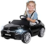 Actionbikes Motors Kinder Elektroauto Mercedes Benz Amg GLA45 - Lizenziert - Rc 2,4 Ghz Fernbedienung - Softstart - SD-Karte - USB - MP3 - Elektro Auto für Kinder ab 3 Jahre (GLA45 Schwarz)