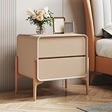 Nachtkommode mit Schubladen, moderner Nachttisch aus Massivholz, Bodenstehtisch für Schlafzimmer und Büro, 50 cm x 40 cm x 50 cm