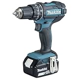 Makita DHP482JX13 Akku-Schlagbohrschrauber 18V / 3,0 Ah, 2 Akkus + Ladegerät im MAKPAC + 120-tlg. Zubehör-Set im MAKPAC Petrol/Schwarz
