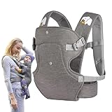 Babytrage auf der Brust, 2-in-1, ergonomische Stütze, verstellbar, leicht, mit Hüftsitz und Nierengurt für Kinder, zum Wandern im Freien