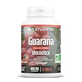 Bio Guarana 2000 mg pro Tag - STÄRKEND - Koffein - 200 Tabletten | Premium Naturprodukt & Rein pflanzlich