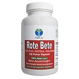 Rote Bete 120 Kapseln Beetroot reines Wurzelpulver [Eisen & Folsäure] Antioxidantien Leber + Galle Superfood 100% NATUR PUR. NICHT aus EXTRAKT! Keine Tabletten! [ OHNE ZUSATZSTOFFE ] 26315